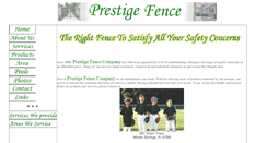 Desktop Screenshot of prestigefence.com